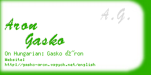 aron gasko business card